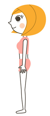 姿勢のいい女の子