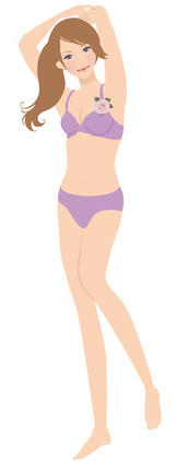 下着姿の女の子