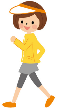 ウォーキングをしている女の子